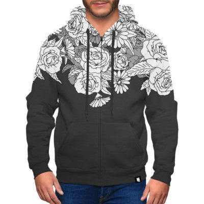 Antique Flowers Zip-Up Hoodie – Hoodie Lab